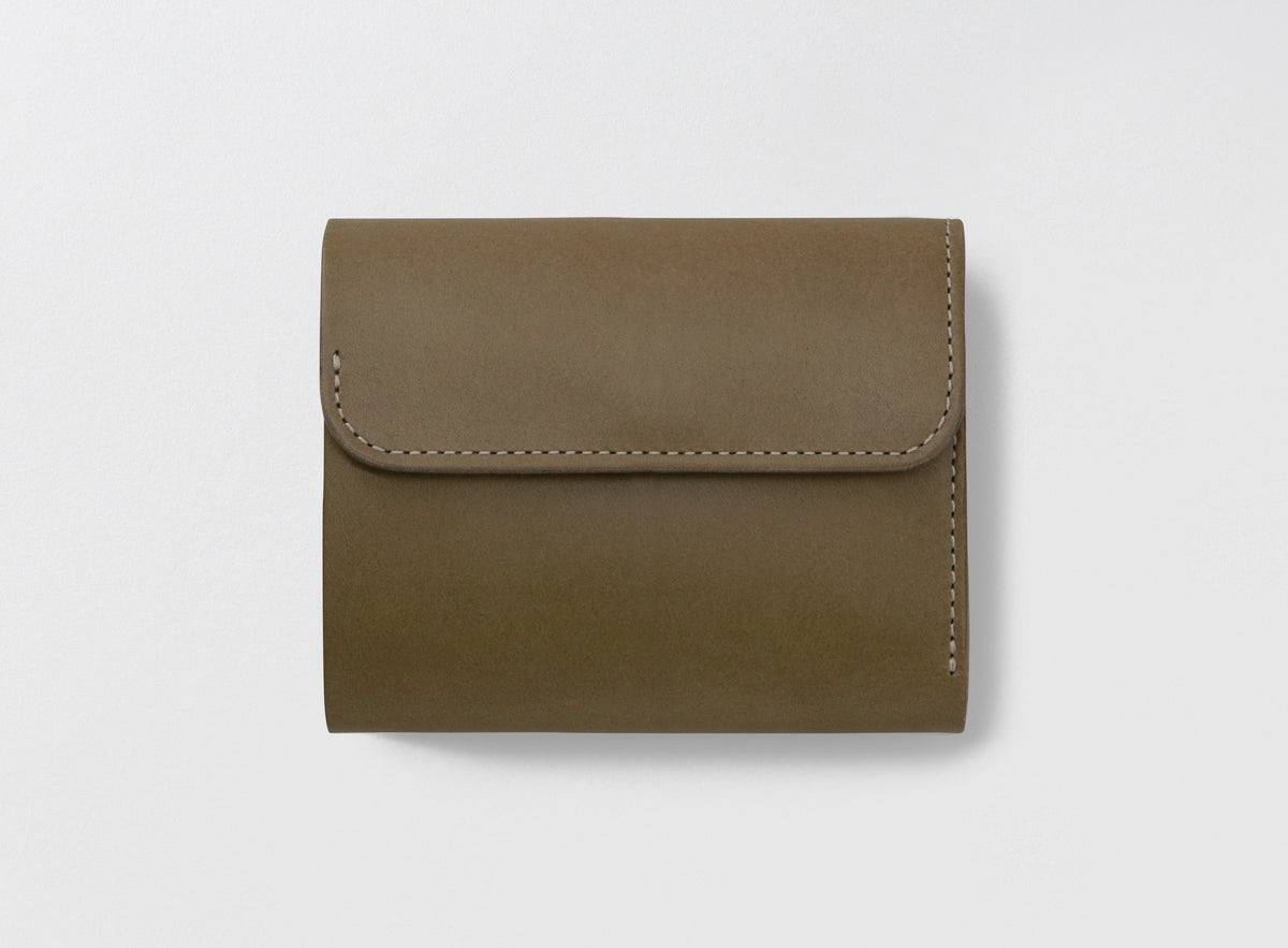 REEL Mini wallet 黒レザー三つ折り財布 レザーのコンパクトなミニウォレット REEL（リール）革小物 財布