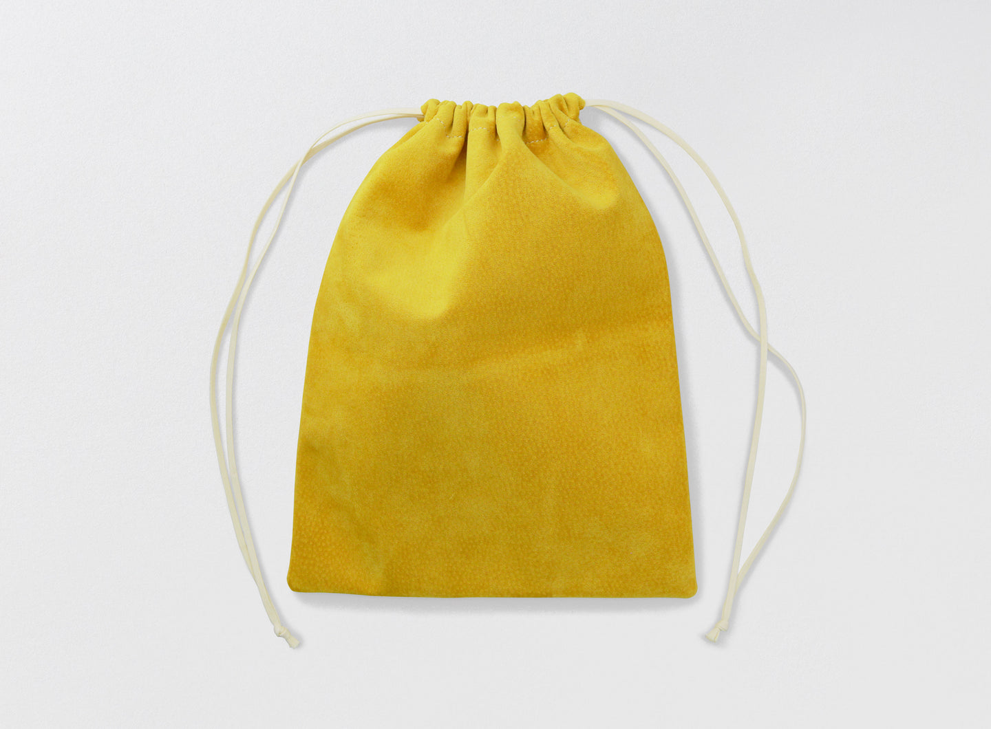 Suède drawstring bag / New color